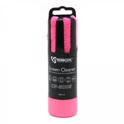 Sbox CS-5005P tisztító folyadék+kendő,pink