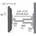 Sbox LCD-2903 19"-37" fali konzol,dönthető,forgatható