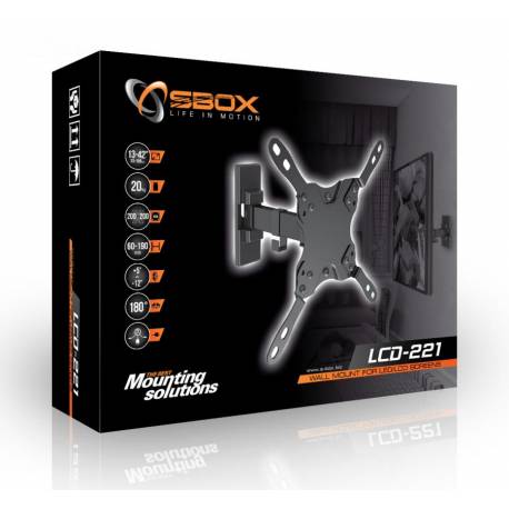 Sbox LCD-221 13"-42" fali konzol,dönthető,forgatható