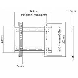 Sbox PLB-222F 23"-42" fali konzol,fix 2