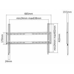 Sbox PLB-2264F 37"-70" fali konzol,fix 2