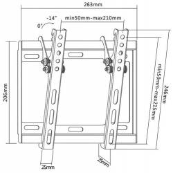 Sbox PLB-3422T 23"-42" fali konzol,dönthető 2