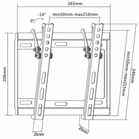 Sbox PLB-3422T 23"-42" fali konzol,dönthető