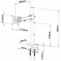 Sbox LCD351/1 13"-27" Asztali monitor tartó konzol,dönthető,forgatható