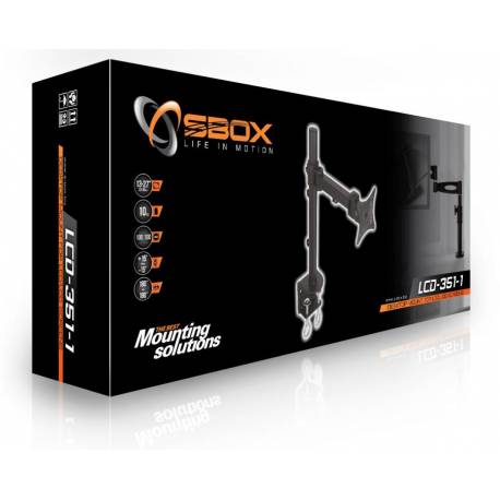 Sbox LCD351/1 13"-27" Asztali monitor tartó konzol,dönthető,forgatható