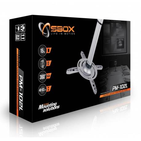 Sbox PM-102L Mennyezeti projektor tartó konzol,forgatható,dönthető