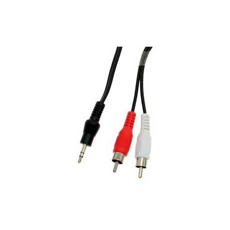 Sbox 3,5mm -2 x RCA kábel M/M - 2M 