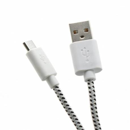 Sbox USB A -Micro USB kábel - 1M,fehér