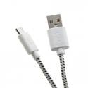 Sbox USB A -Micro USB kábel - 1M,fehér