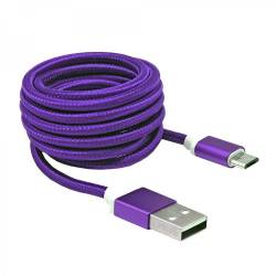 Sbox USB AM-MICRO-15U micro USB kábel - 1,5m,lila