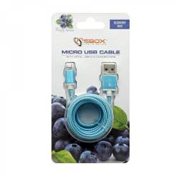 Sbox USB AM-MICRO-15BL micro USB kábel - 1,5m,kék 2