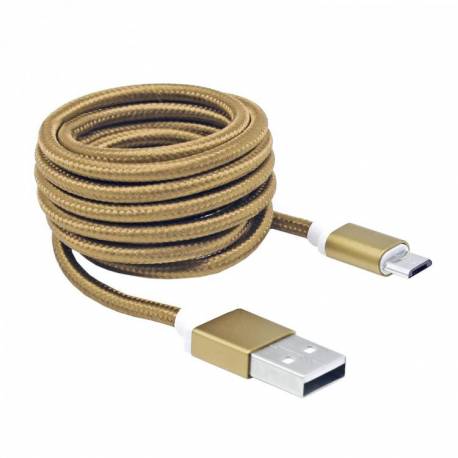 Sbox USB AM-MICRO-15G micro USB kábel - 1,5m,arany