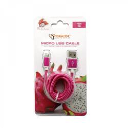 Sbox USB AM-MICRO-15P micro USB kábel - 1,5m,pink 2
