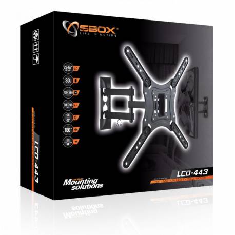 SBOX LCD-443 23“ - 55“ dupla karos fali konzol,dönthető,forgatható