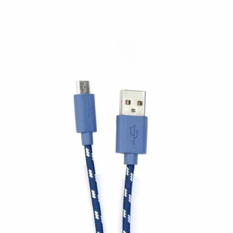 Sbox USB A -Micro USB kábel - 1M,kék