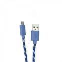 Sbox USB A -Micro USB kábel - 1M,kék