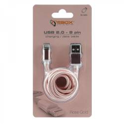 SBOX IPH7RG USB-iPhone7 töltőkábel,1.5m,rozé-arany 2
