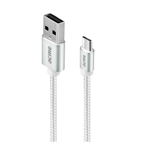 ACME CB2011S micro USB kábel,1m,ezüst