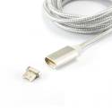 Sbox MAGNETIC-MUSB mágneses microUSB kábel M/M-1M,ezüst
