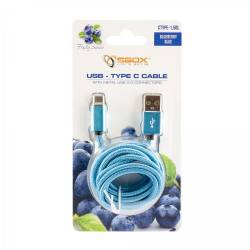 Sbox USB-TYPEC-15BL kábel M/M-1M,kék 2