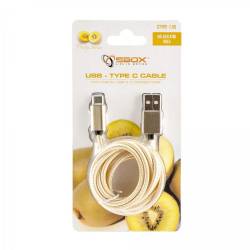 Sbox USB-TYPEC-15G kábel M/M-1M,arany 2
