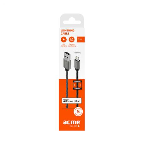 ACME CB2021G Premium Fonott MFI Lighting kábel,1m,asztroszürke