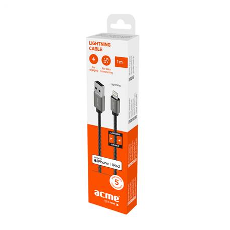 ACME CB2021G Premium Fonott MFI Lighting kábel,1m,asztroszürke