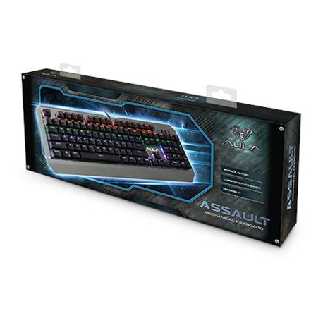 AULA ASSAULT Mechanikus RGB fém Gaming billentyűzet,magyar