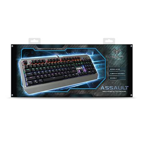 AULA ASSAULT Mechanikus RGB fém Gaming billentyűzet,magyar
