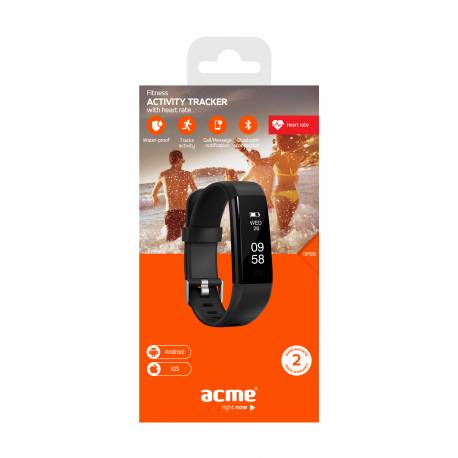 ACME ACT206 Fitness aktivitásmérő karpánt pulzusmérővel,fekete