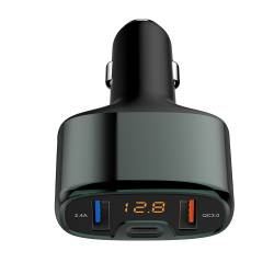 TELLUR TLL151171 autós töltő 5.4A (2 x USB + Type C kábel), fekete 2