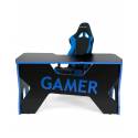Generic Confort Gamer2DS/NB gamer asztal, fekete kék szegély