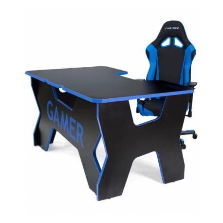 Generic Confort Gamer2DS/NB gamer asztal, fekete kék szegély