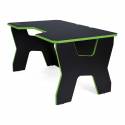 Generic Confort Gamer2DS/NE gamer asztal, fekete zöld szegély