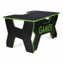 Generic Confort Gamer2DS/NE gamer asztal, fekete zöld szegély