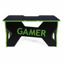 Generic Confort Gamer2DS/NE gamer asztal, fekete zöld szegély