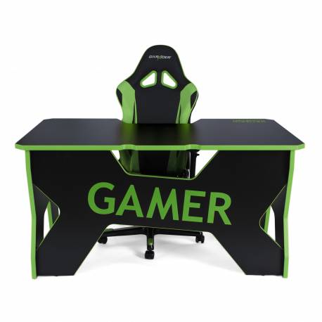 Generic Confort Gamer2DS/NE gamer asztal, fekete zöld szegély