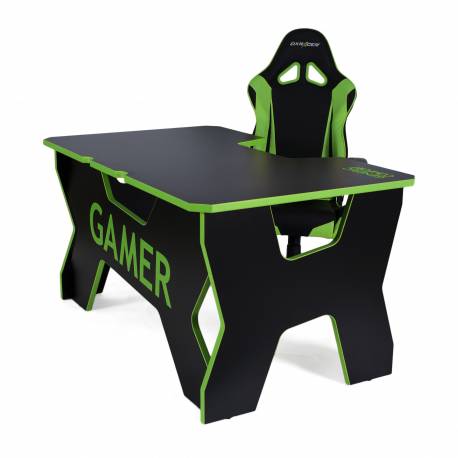 Generic Confort Gamer2DS/NE gamer asztal, fekete zöld szegély
