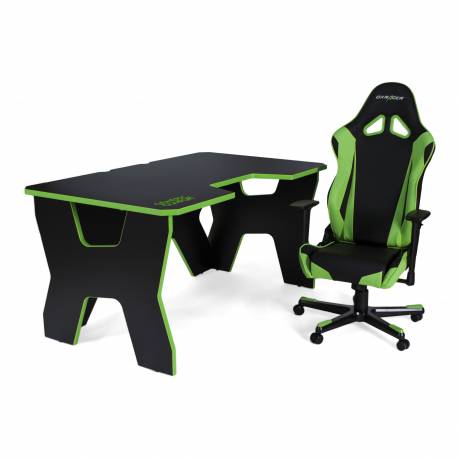 Generic Confort Gamer2DS/NE gamer asztal, fekete zöld szegély