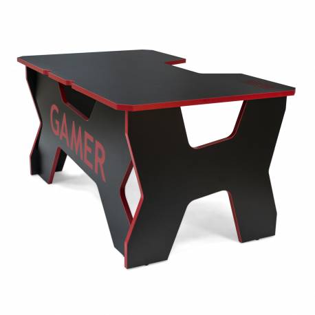 Generic Confort Gamer2DS/NR gamer asztal, fekete piros szegély