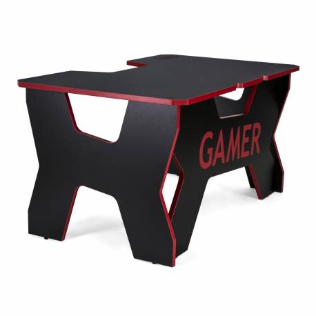 Generic Confort Gamer2DS/NR gamer asztal, fekete piros szegély