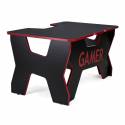 Generic Confort Gamer2DS/NR gamer asztal, fekete piros szegély