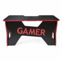 Generic Confort Gamer2DS/NR gamer asztal, fekete piros szegély