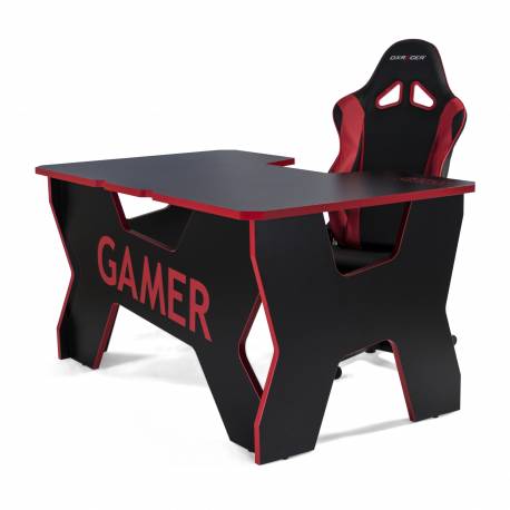 Generic Confort Gamer2DS/NR gamer asztal, fekete piros szegély