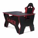 Generic Confort Gamer2DS/NR gamer asztal, fekete piros szegély