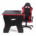 Generic Confort Gamer2DS/NR gamer asztal, fekete piros szegély