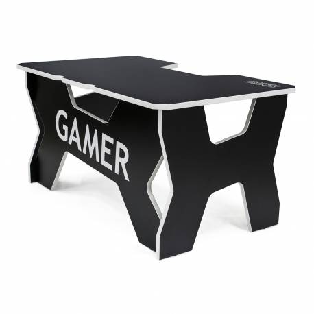 Generic Confort Gamer2DS/NW gamer asztal, fekete, fehér szegély