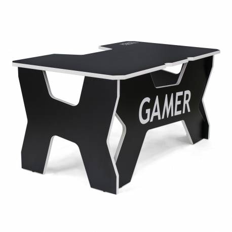 Generic Confort Gamer2DS/NW gamer asztal, fekete, fehér szegély