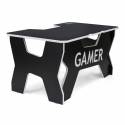 Generic Confort Gamer2DS/NW gamer asztal, fekete, fehér szegély