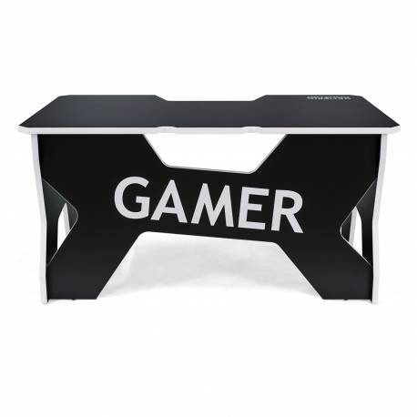 Generic Confort Gamer2DS/NW gamer asztal, fekete, fehér szegély